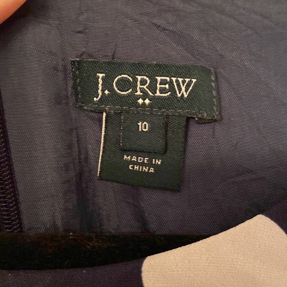 J Crew Navy and White Polka Dot Dress Size 10 - Picture 3 of 11